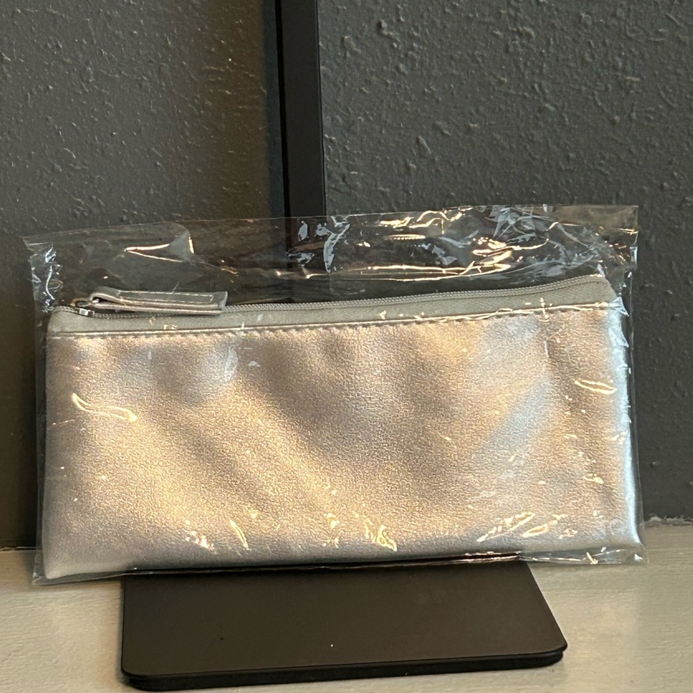 Silver Metallic Pouch